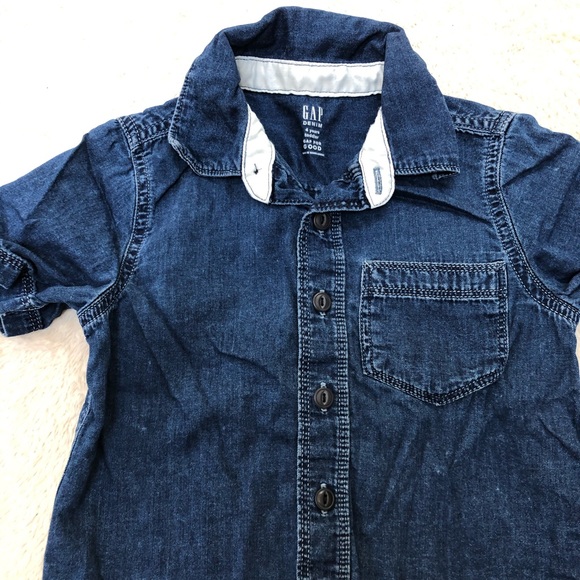 Gap boys denim shirt button down size 4 yrs - Picture 4 of 5